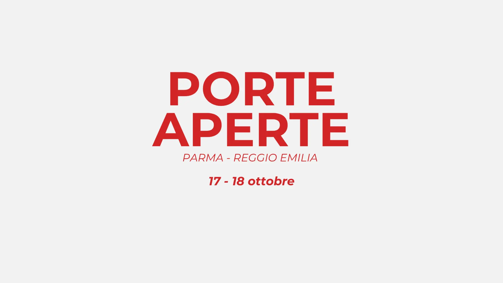 <p>OPEN WEEKEND OTTOBRE</p>