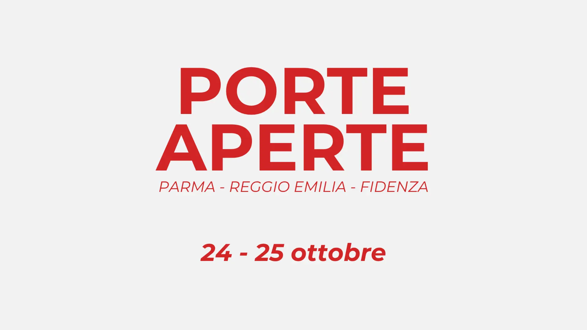 <p>OPEN WEEKEND OTTOBRE</p>