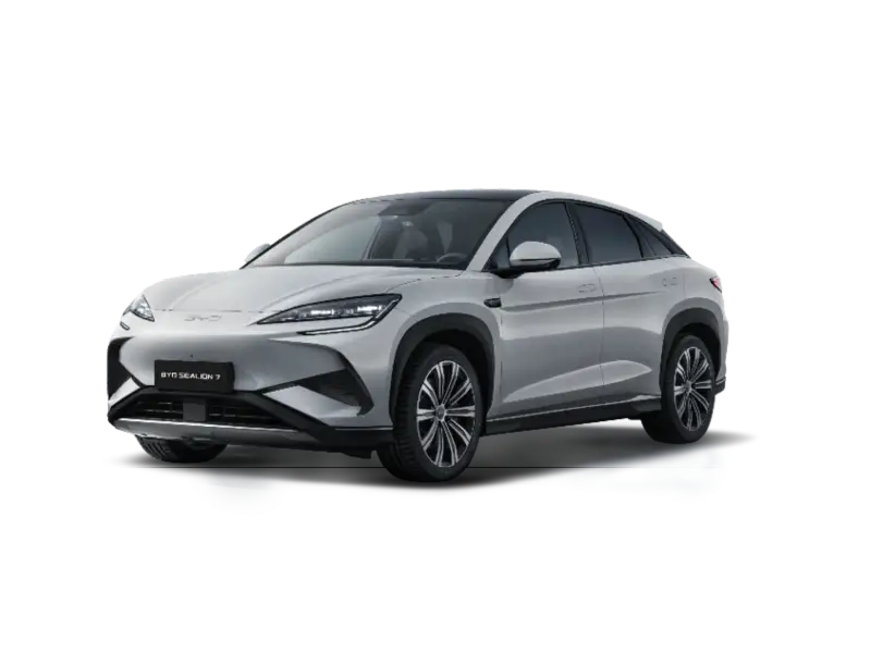 Nuova BYD SEALION 7 vista anteriore, SUV coupé 100% elettrico dal design sportivo ed elegante disponibile presso Auto Zatti.