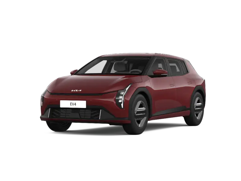 Nuova Kia EV4 vista anteriore, berlina 100% elettrica dal design moderno e futuristico disponibile presso Auto Zatti.