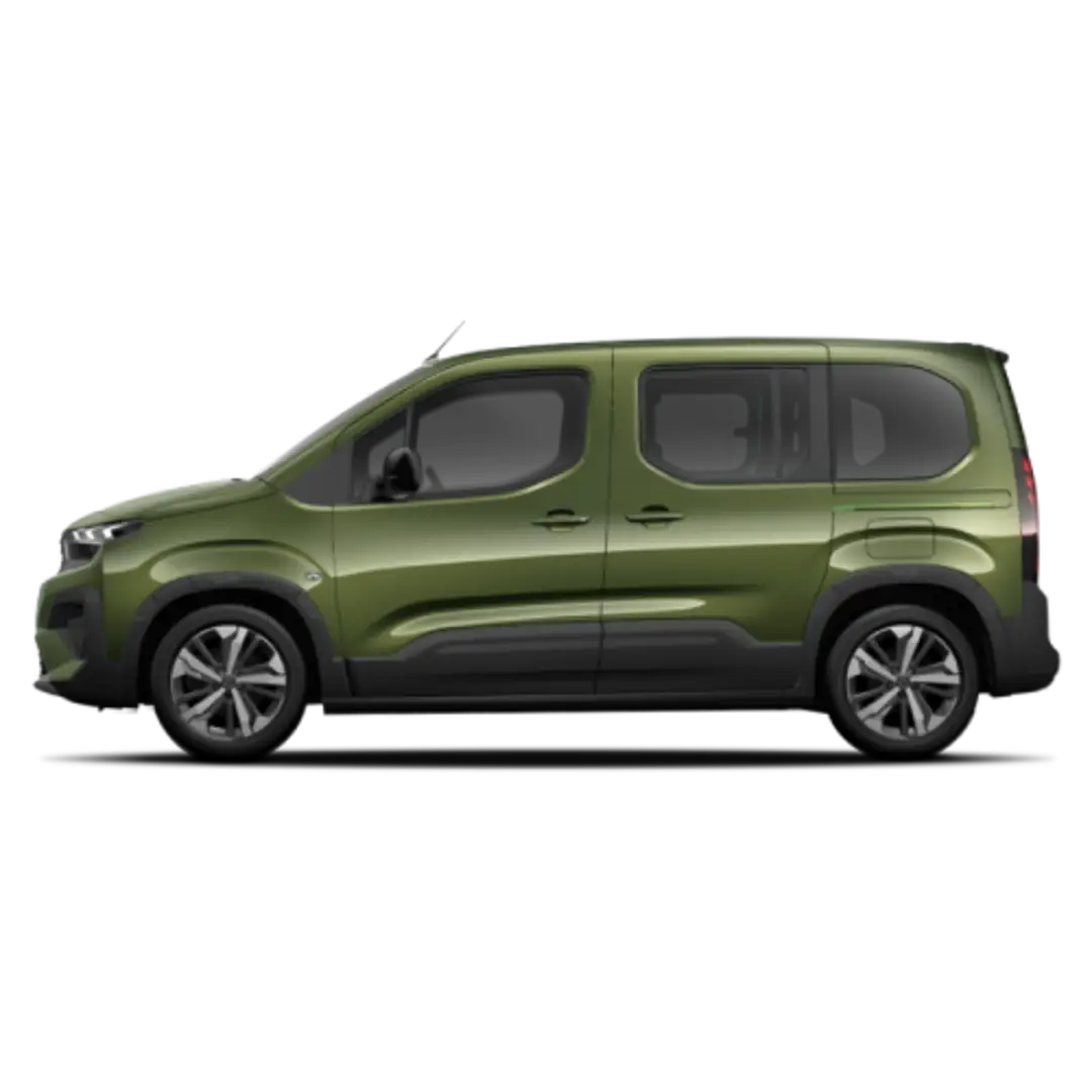 Nuova Peugeot Rifter vista anteriore, multispazio dal design robusto e moderno con elevata versatilità disponibile presso Auto Zatti.