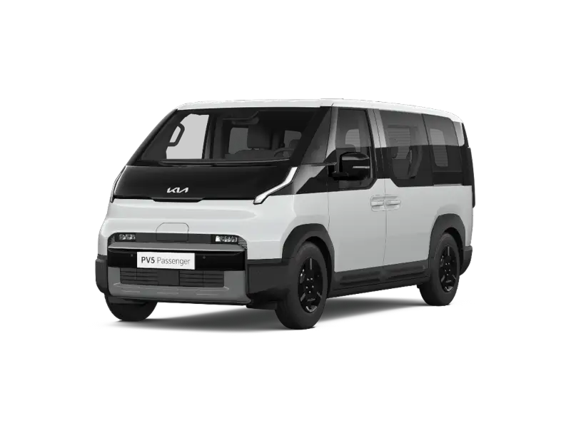 Nuova Kia PV5 vista anteriore, veicolo elettrico dal design futuristico e versatile disponibile presso Auto Zatti.