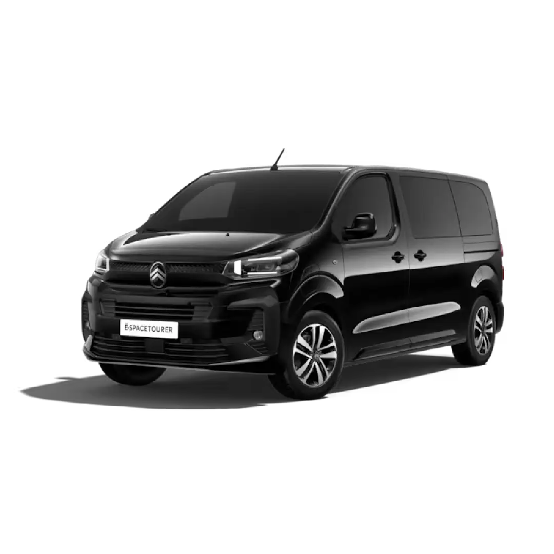 Nuova Citroën ë-SpaceTourer vista anteriore, monovolume 100% elettrico dal design moderno e versatile disponibile presso Auto Zatti.