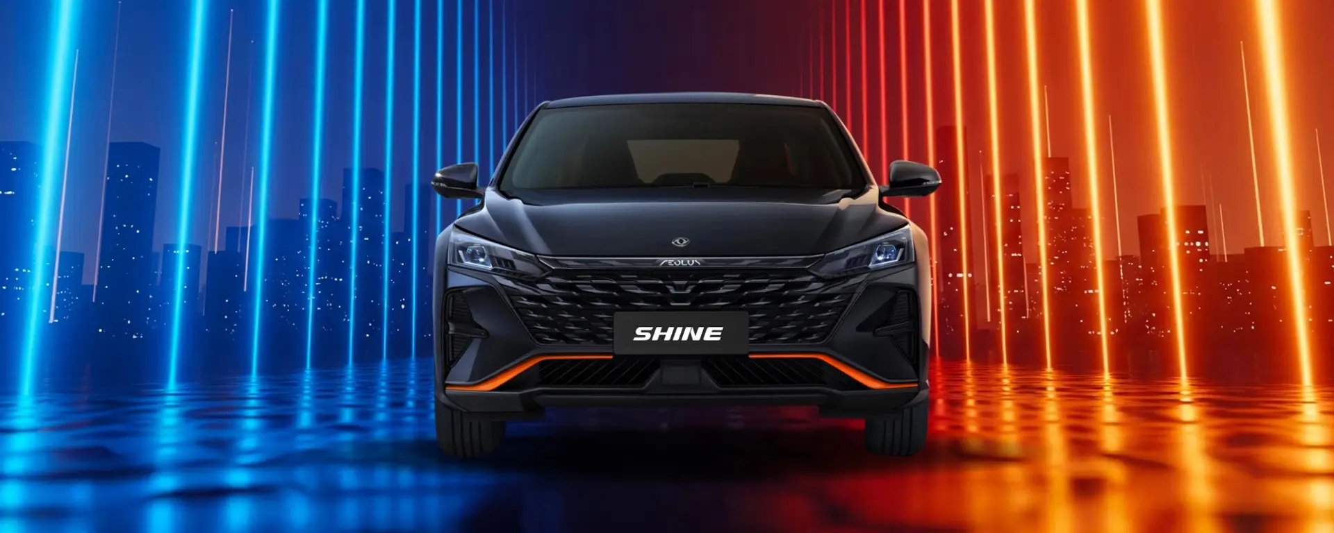 Nuova Dongfeng Shine vista anteriore, berlina sportiva dal design coupé elegante e dinamico disponibile presso Auto Zatti.