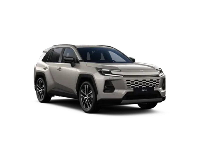 Nuova Toyota RAV4 vista anteriore, SUV Full Hybrid e Plug-in Hybrid disponibile da Auto Zatti a Mantova, Brescia e Verona.