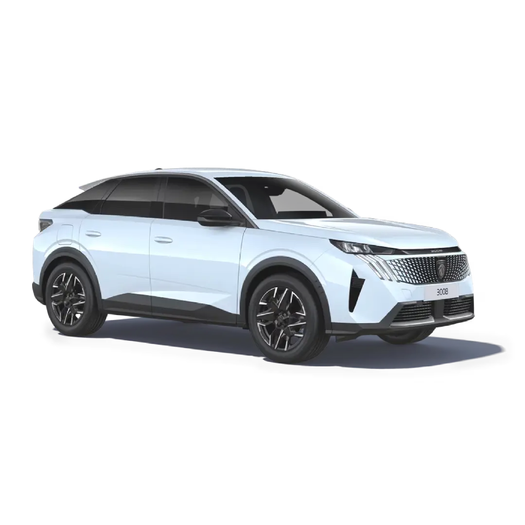 Nuova Peugeot 3008 vista anteriore, SUV fastback dal design innovativo, elegante e sportivo disponibile presso Auto Zatti.