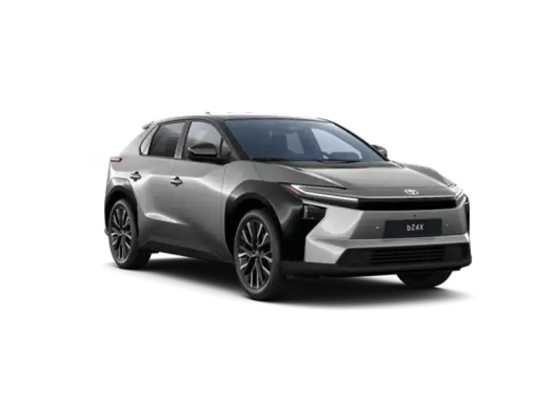 Nuova Toyota bZ4X vista anteriore, SUV 100% elettrico disponibile da Auto Zatti a Mantova, Brescia e Verona.