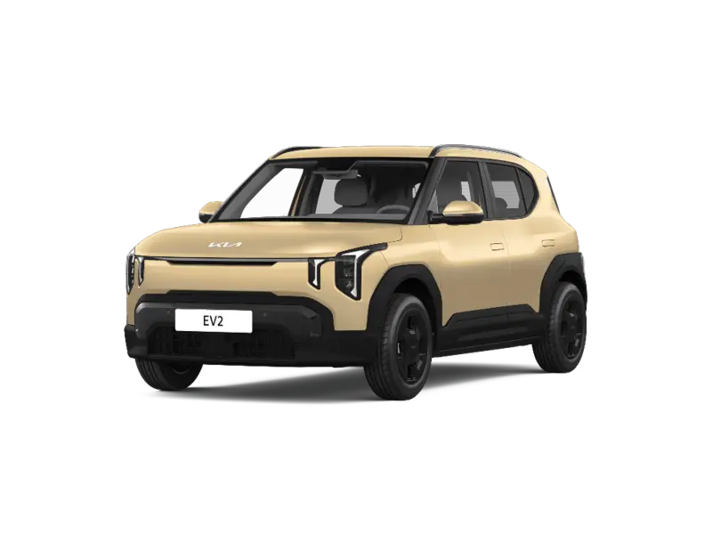 Nuova Kia EV2 vista anteriore, SUV compatto 100% elettrico dal design moderno e innovativo disponibile presso Auto Zatti.