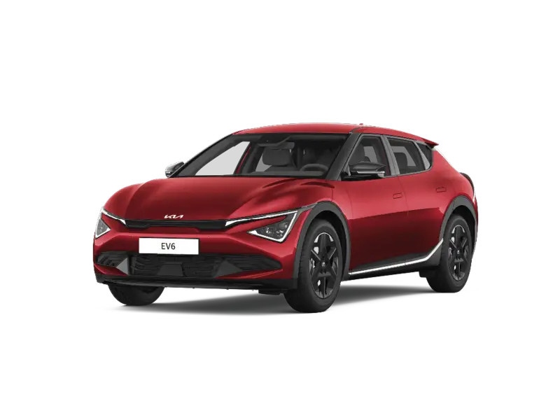 Nuova Kia EV6 vista anteriore, crossover 100% elettrico dal design sportivo, moderno e futuristico disponibile presso Auto Zatti.
