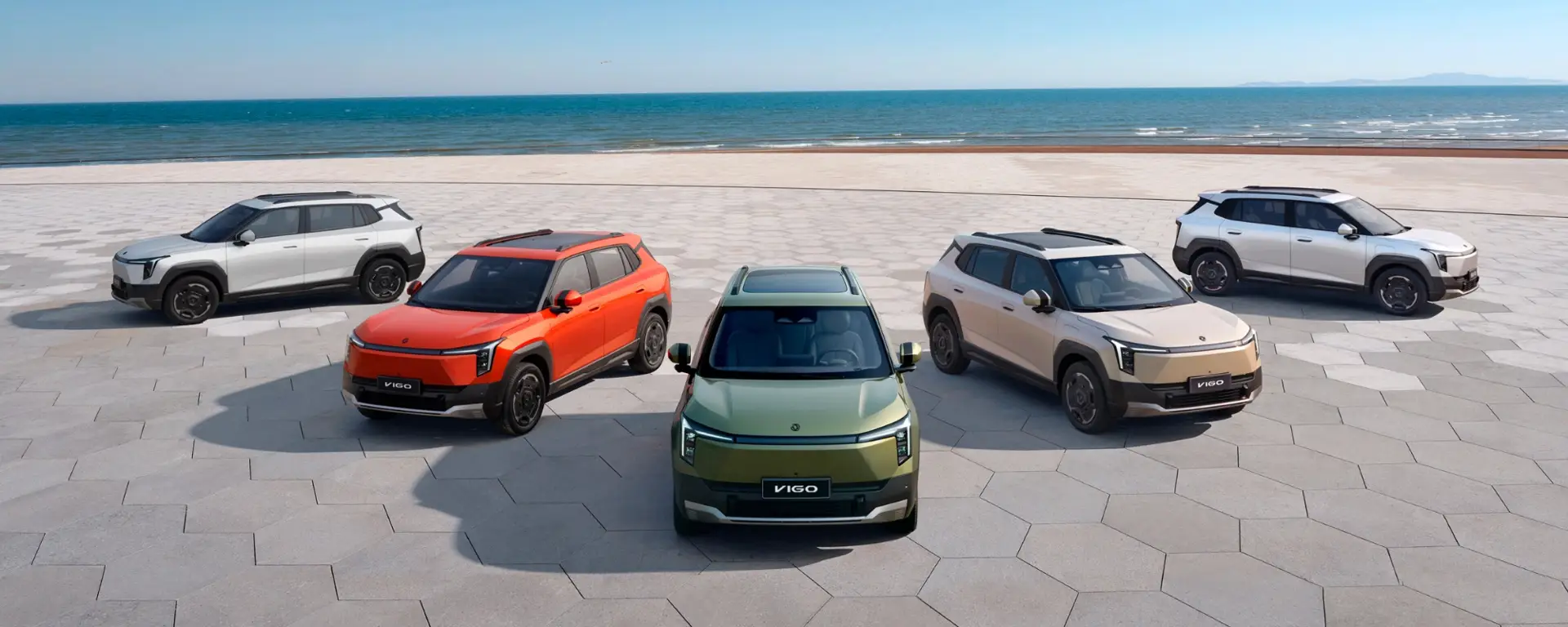 Nuova Dongfeng Vigo vista anteriore, SUV compatto 100% elettrico dal design moderno ed elegante disponibile presso Auto Zatti.