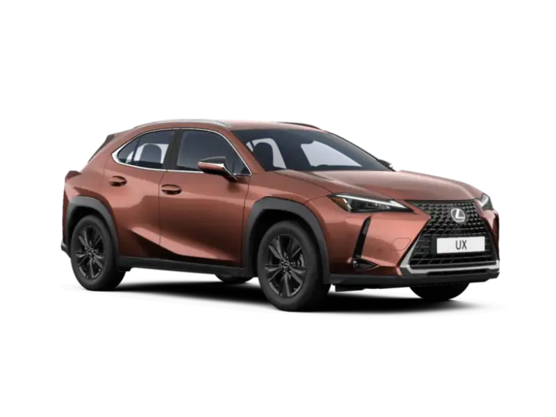 Nuova Lexus UX 300h Full Hybrid vista anteriore, crossover premium compatto dal design elegante disponibile presso Auto Zatti.