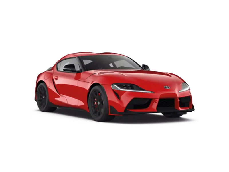 Nuova Toyota GR Supra vista anteriore, coupé sportiva Toyota Gazoo Racing disponibile da Auto Zatti a Mantova, Brescia e Verona.